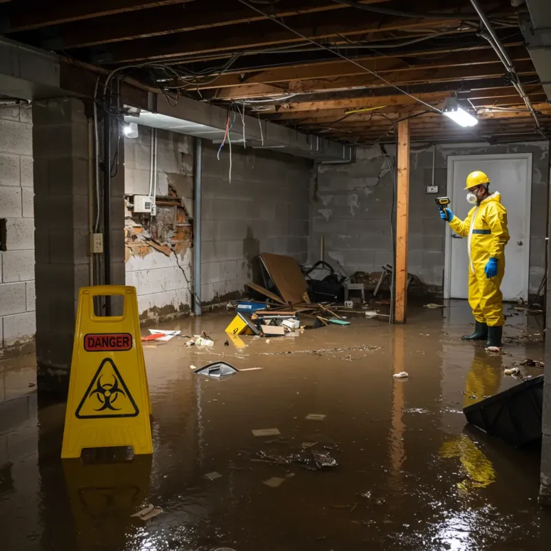 Flooded Basement Electrical Hazard in Valle Vista, CA Property